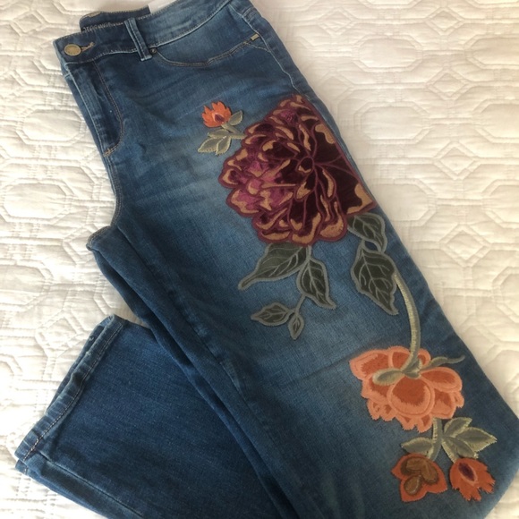 chicos embroidered jeans